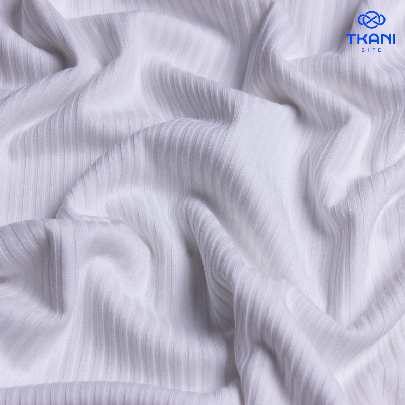 5111. Трикотажное полотно. Лапша. Белый. от Tkani.site