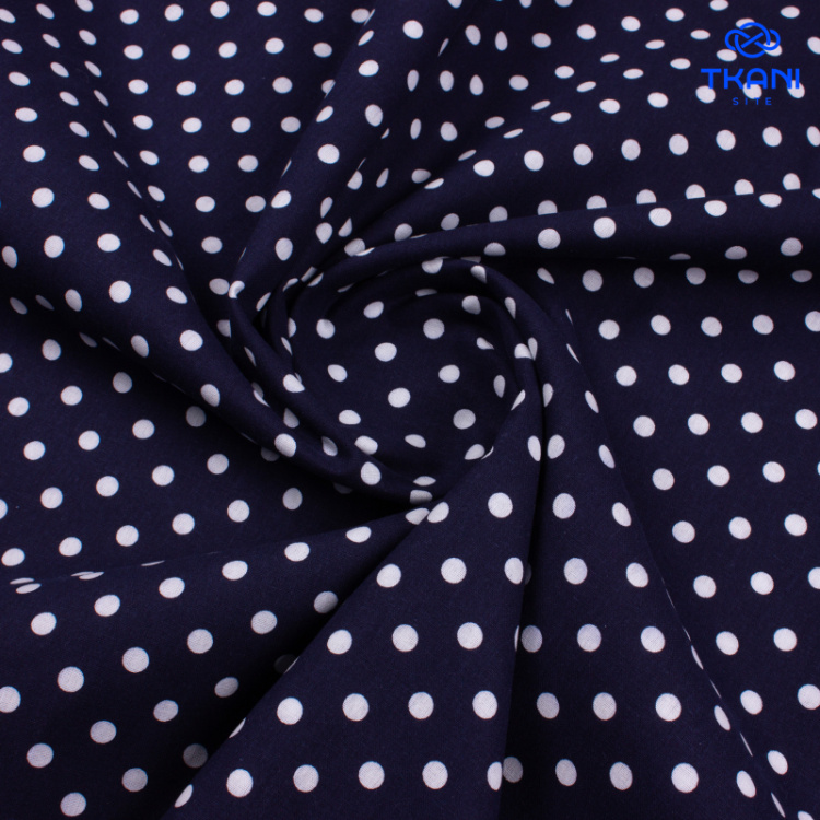 5135. Лен с хлопком. В горошек.