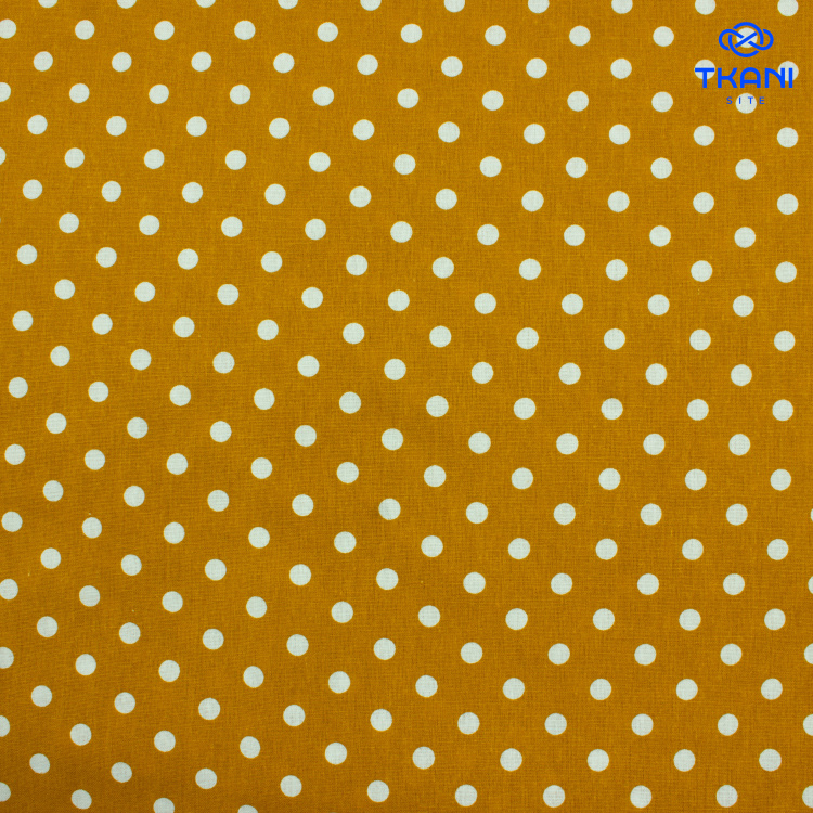 5139. Лен с хлопком. В горошек. - фото 1