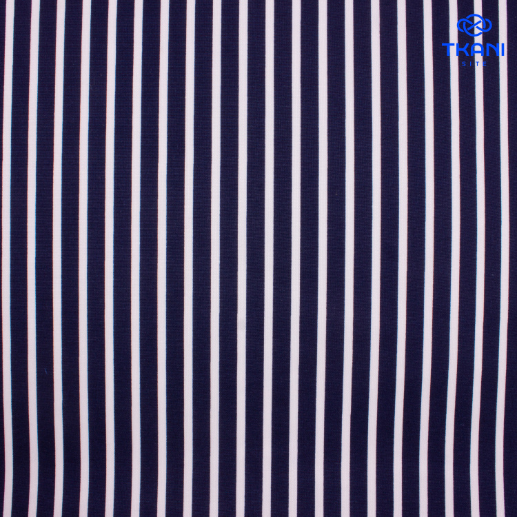 3620. Трикотажное полотно. Водолаз. В полоску - фото 1