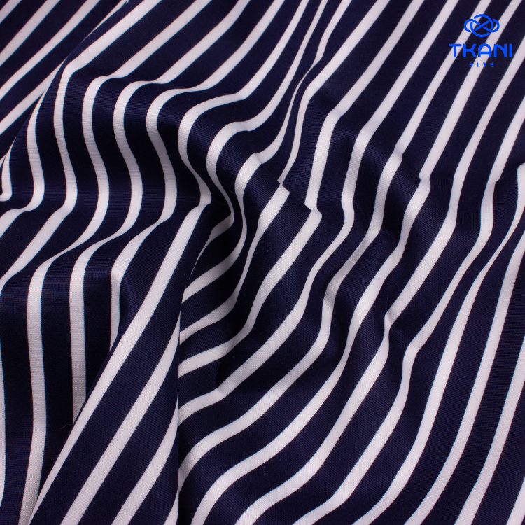 3620. Трикотажное полотно. Водолаз. В полоску - фото 2