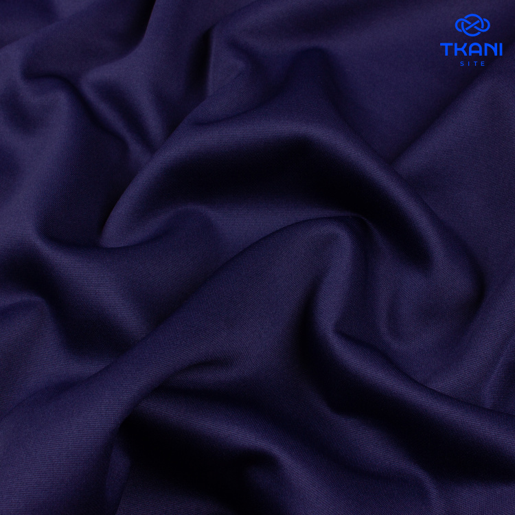 3630. Трикотажное полотно. Водолаз. Темно-синий - фото 1