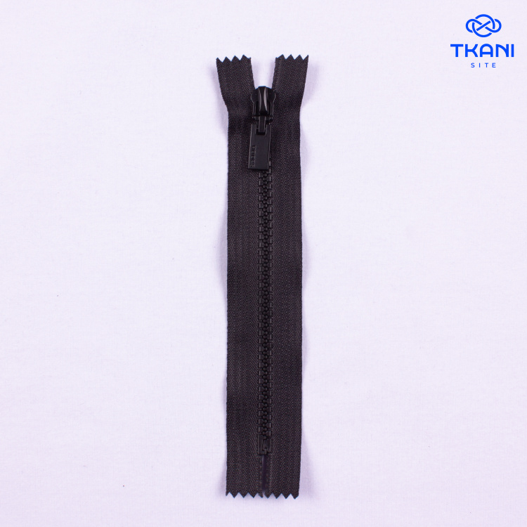 3673. Молния. 16см. Черный. (Цена за 1шт) - фото 1