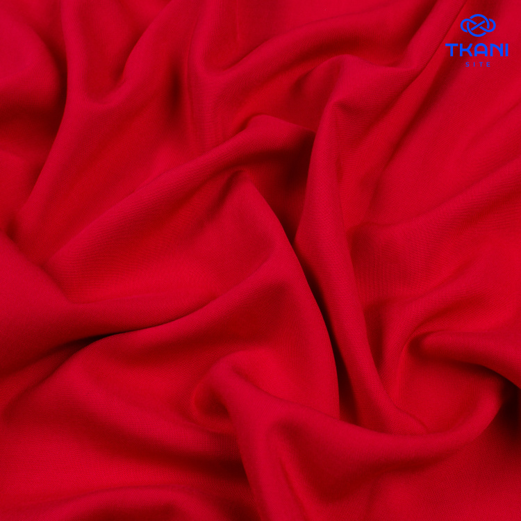 3708. Штапель. Вискоза. Красный - фото 1