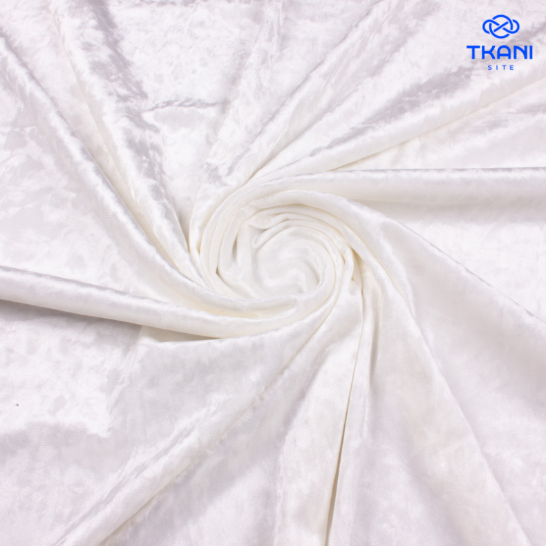 3716. Мраморный бархат. Молочный от Tkani.site