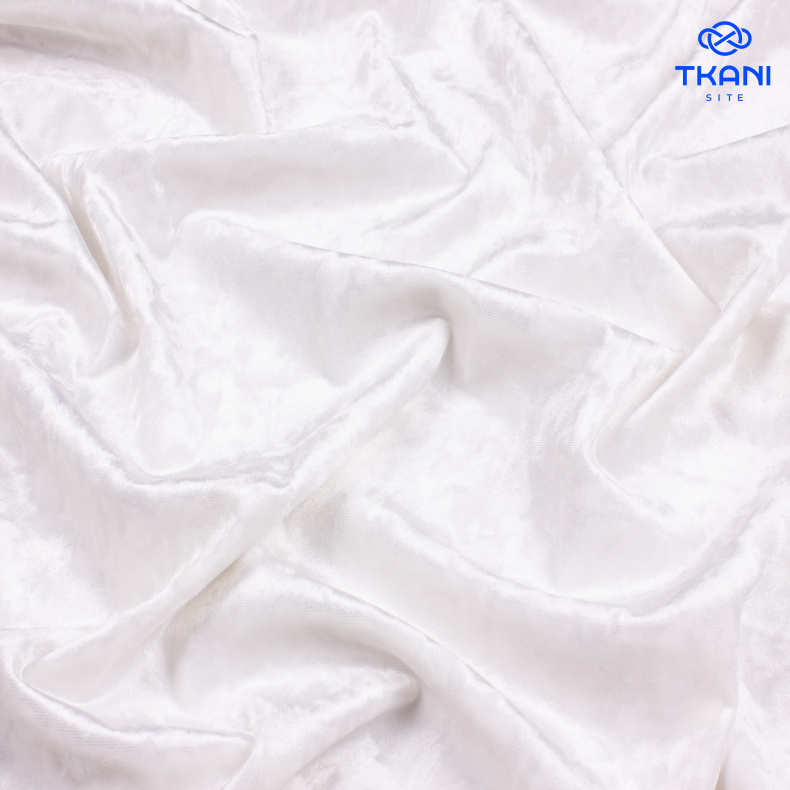 3716. Мраморный бархат. Молочный от Tkani.site