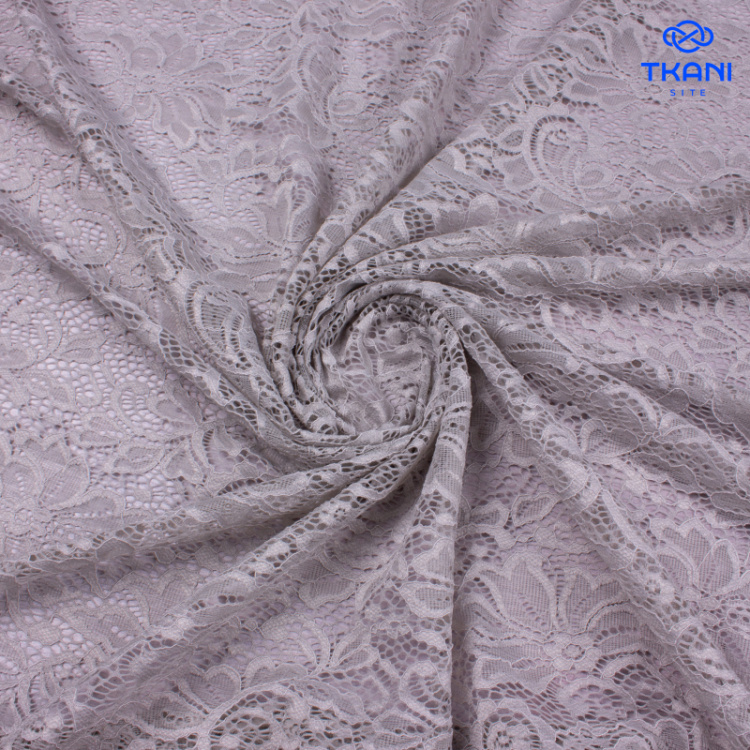 3719. Кордовый гипюр. Белый аспарагус