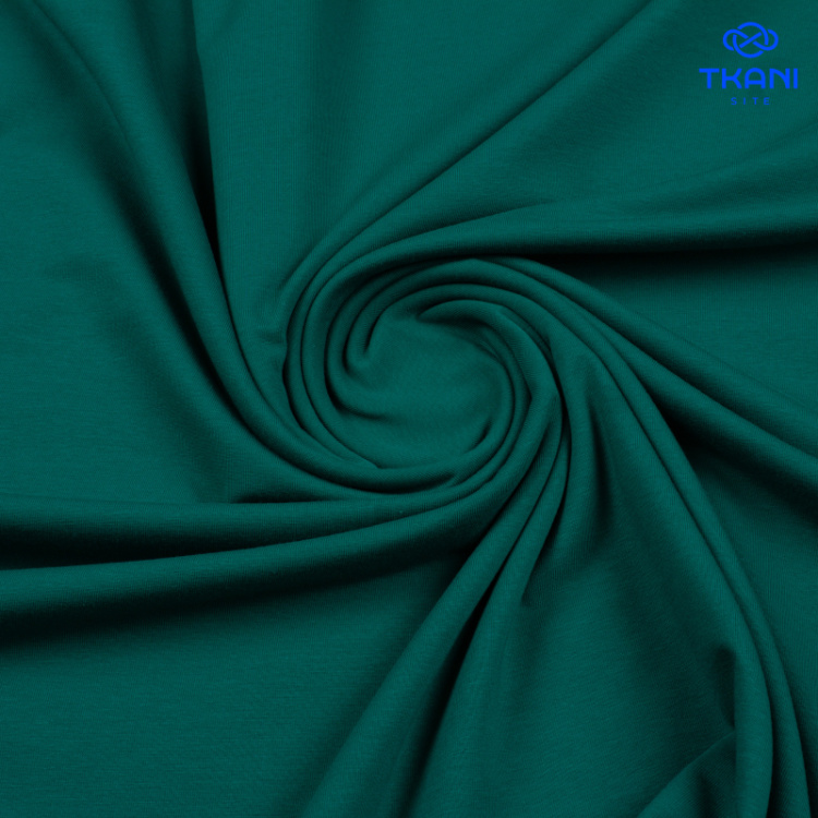 3757. Кулирная гладь. Компакт пенье. Тропический зеленый