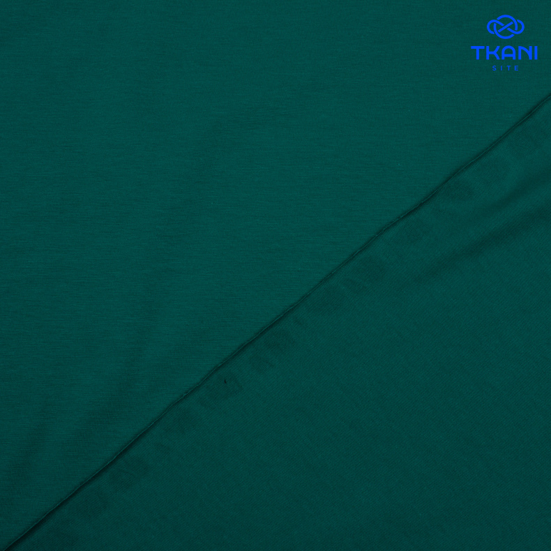 3757. Кулирная гладь. Компакт пенье. Тропический зеленый от Tkani.site