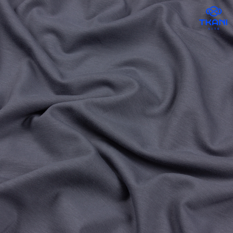 3786. Кулирная гладь. Компакт пенье. Серый - фото 1