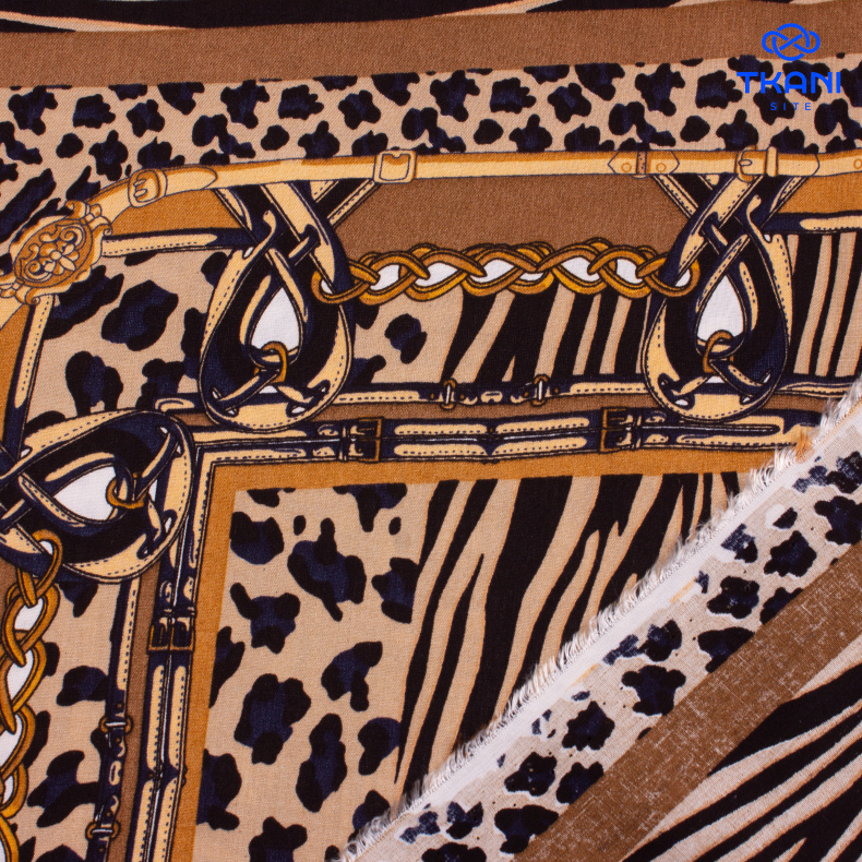 3797. Штапель. Вискоза. Принт от Tkani.site