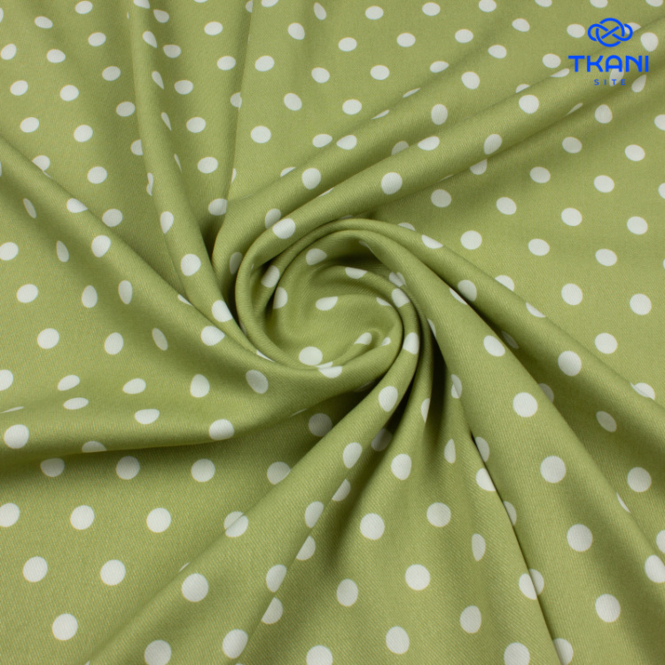 3791. Вискоза твил. В горошек