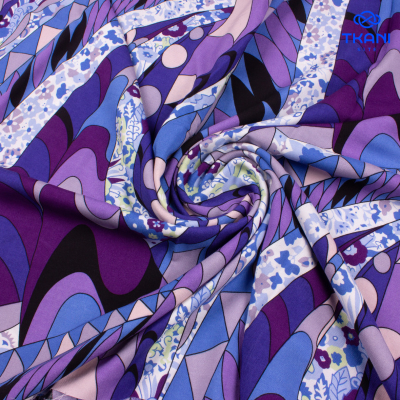 3806. Конкурс!!! Штапель. Вискоза. Принт от Tkani.site