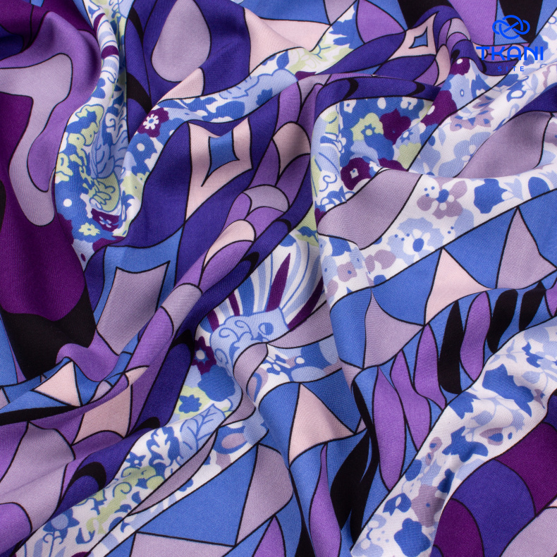 3806. Конкурс!!! Штапель. Вискоза. Принт от Tkani.site