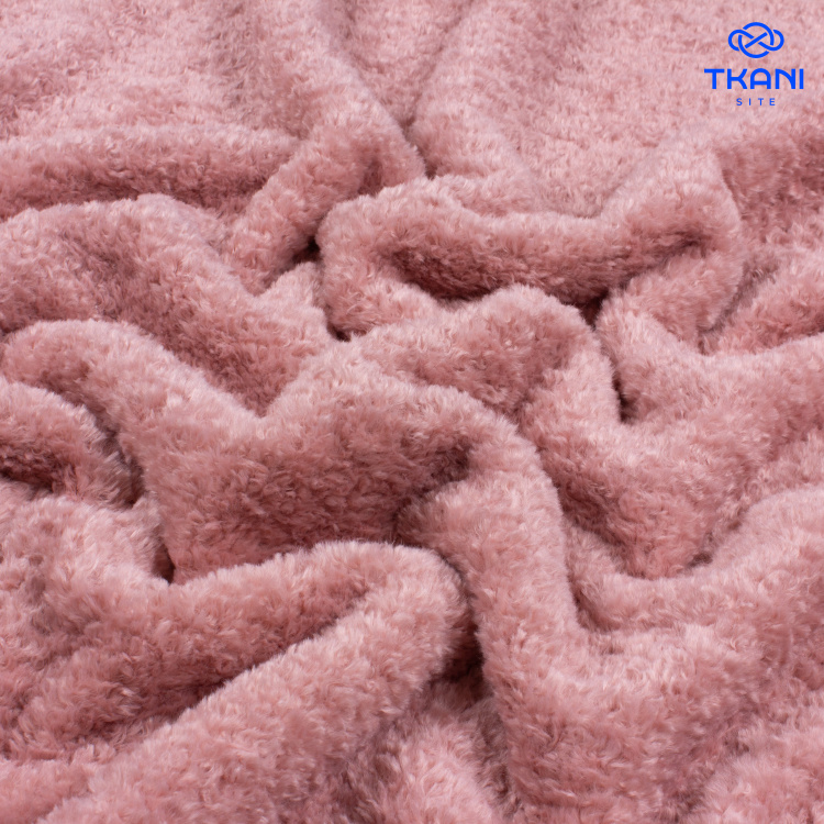 3847. Искусственный мех. Тедди. Розовая пудра - фото 1