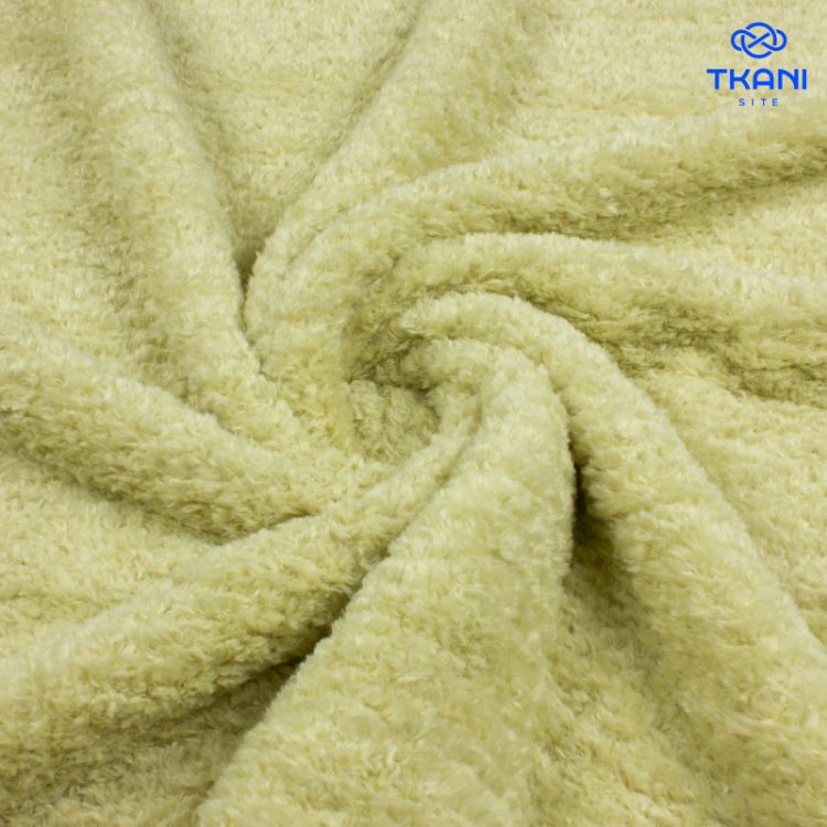 3849. Искусственный мех. Тедди. Эфирный зеленый