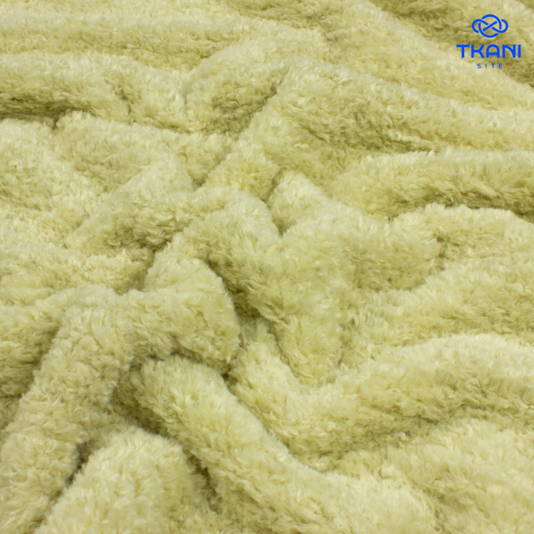 3849. Искусственный мех. Тедди. Эфирный зеленый - фото 1