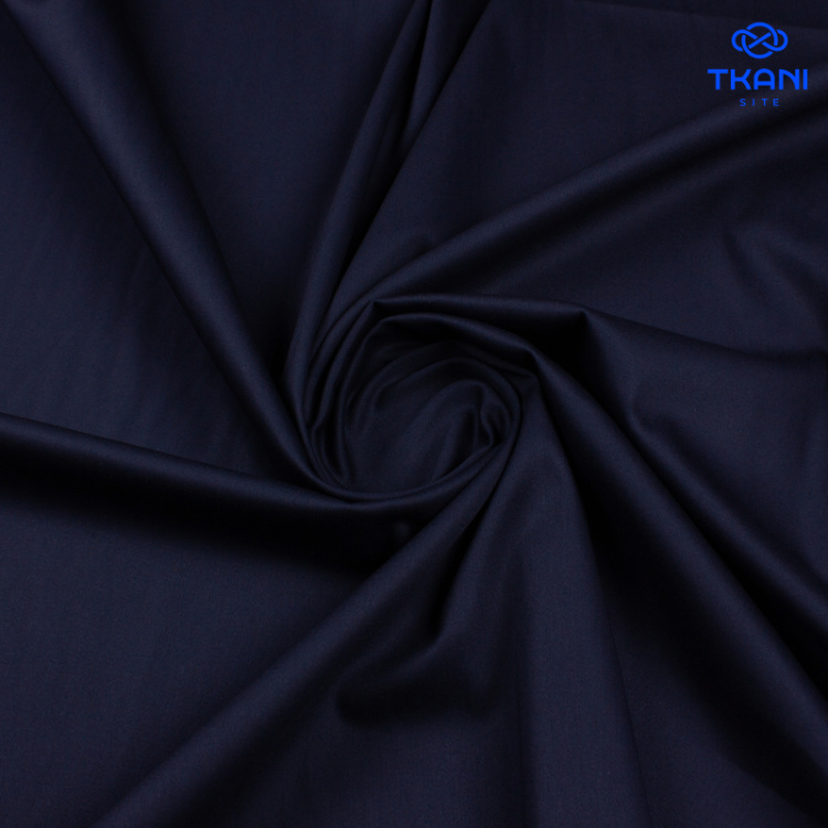 3865. Сатин. Хлопок. Темно-синий