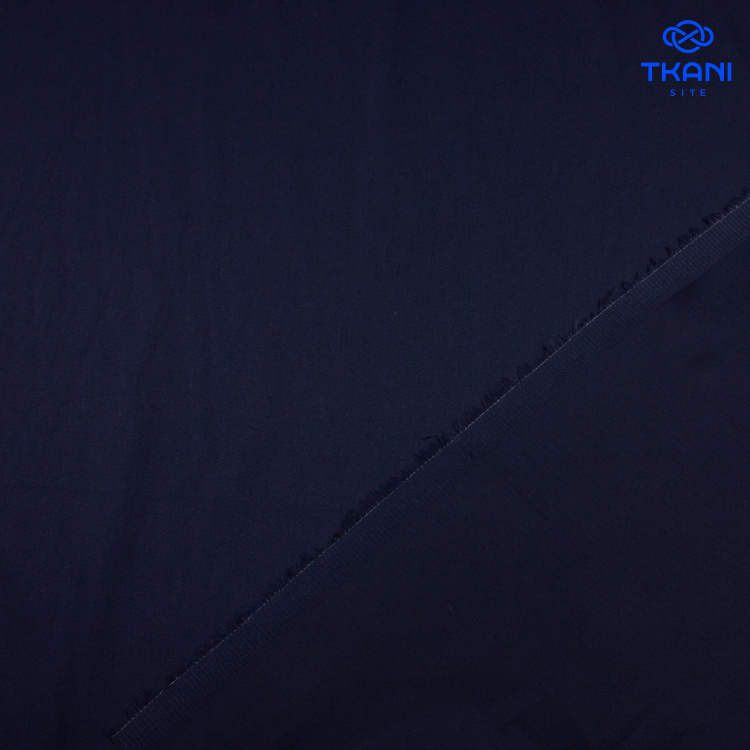 3865. Сатин. Хлопок. Темно-синий - фото 2