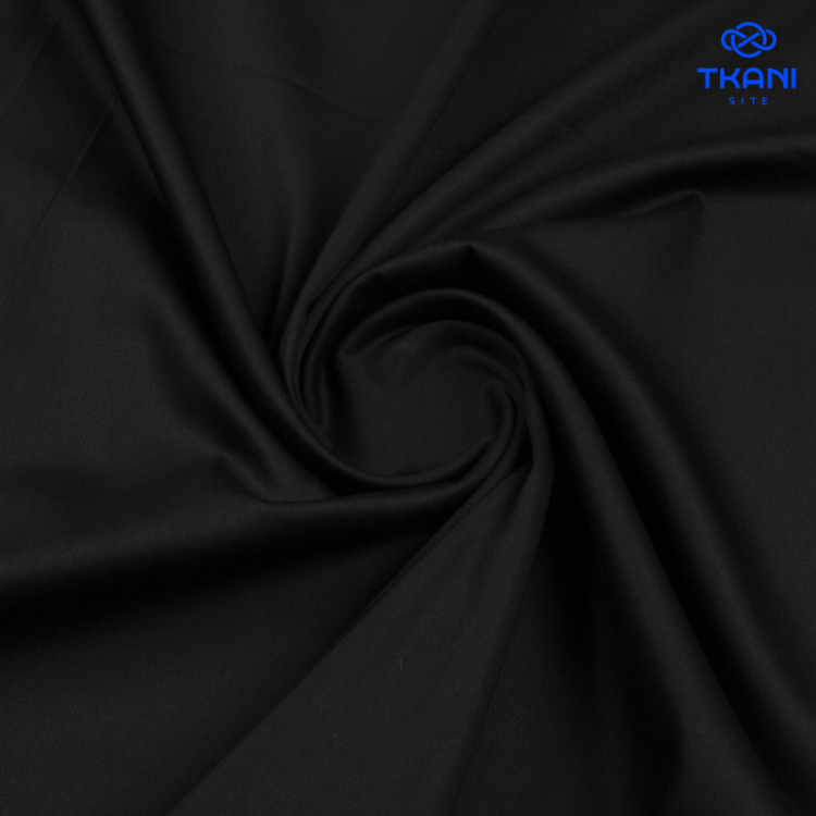 3871. Сатин. Хлопок. Черный