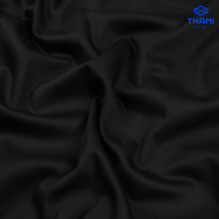 3871. Сатин. Хлопок. Черный - фото 1