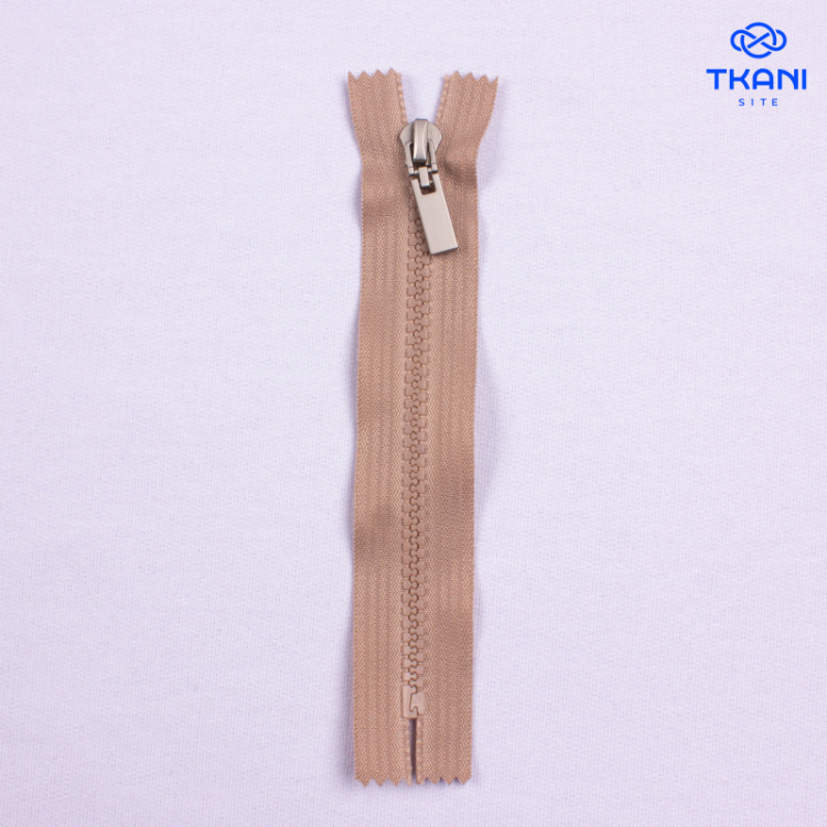 3876. Молния. 14см. Бежевый. (Цена за 1шт)