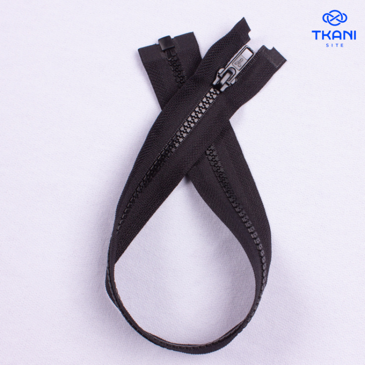 3877. Молния разъемная. 40см. Черный (Цена за 1шт)