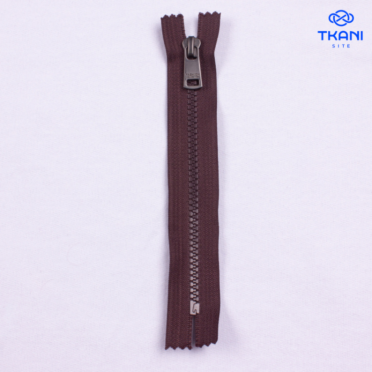 3878. Молния. 16см. Коричневый. (Цена за 1шт)