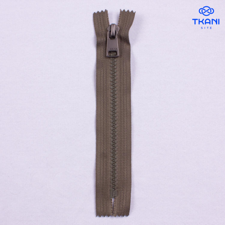 3887. Молния. 16см. Коричневый. (Цена за 1шт)