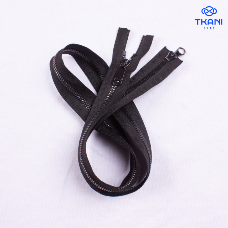 3904. Молния разъемная двухзамковая 90см. Черный. Цена за 1шт