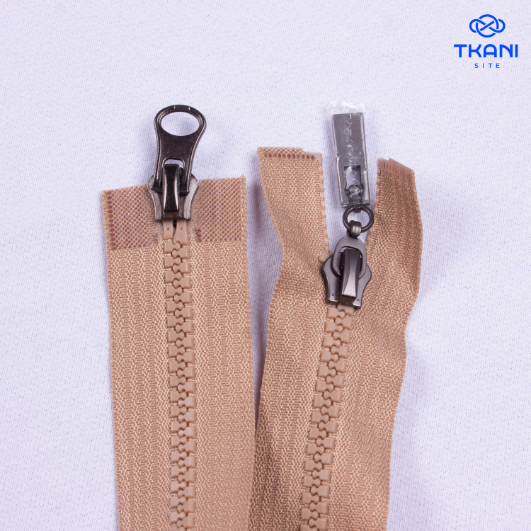 3906. Молния разъемная двухзамковая 110см. Бежевый. Цена за 1шт - фото 1