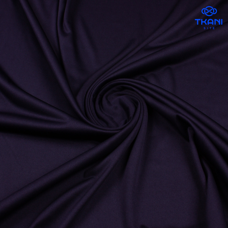3931. Трикотажный шифон. Темно-синий от Tkani.site