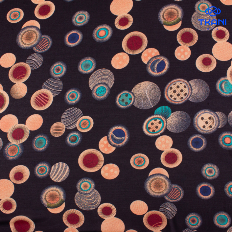 3940. Шифон. Принт от Tkani.site