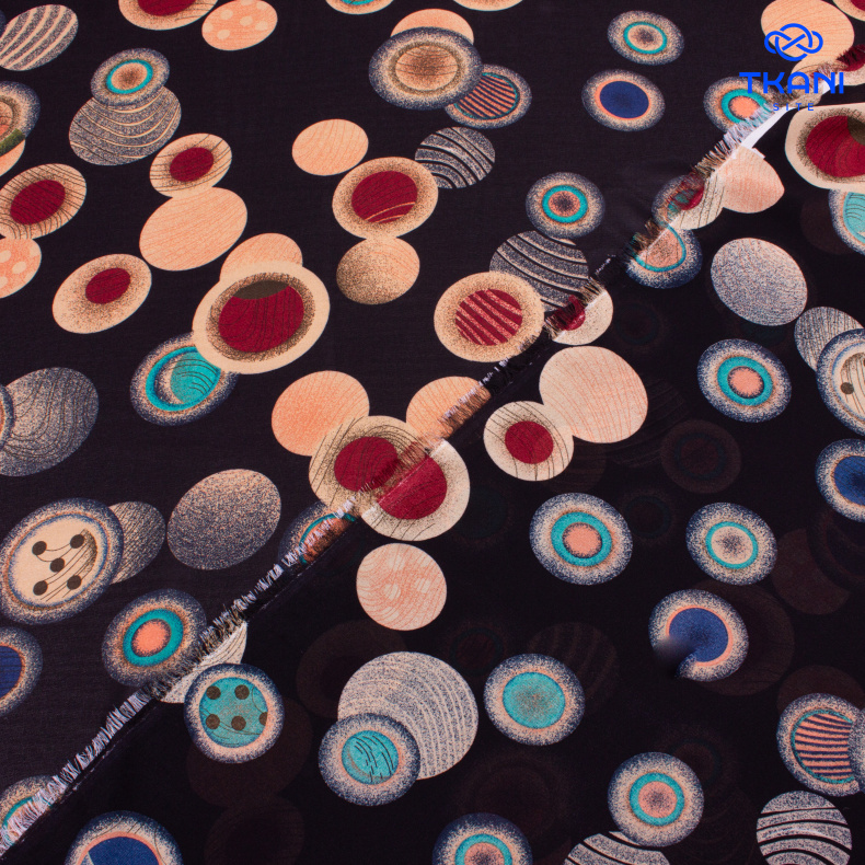 3940. Шифон. Принт от Tkani.site