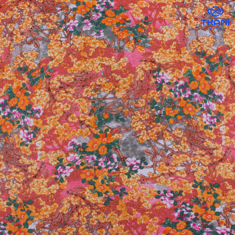 3941. Шифон. Принт от Tkani.site