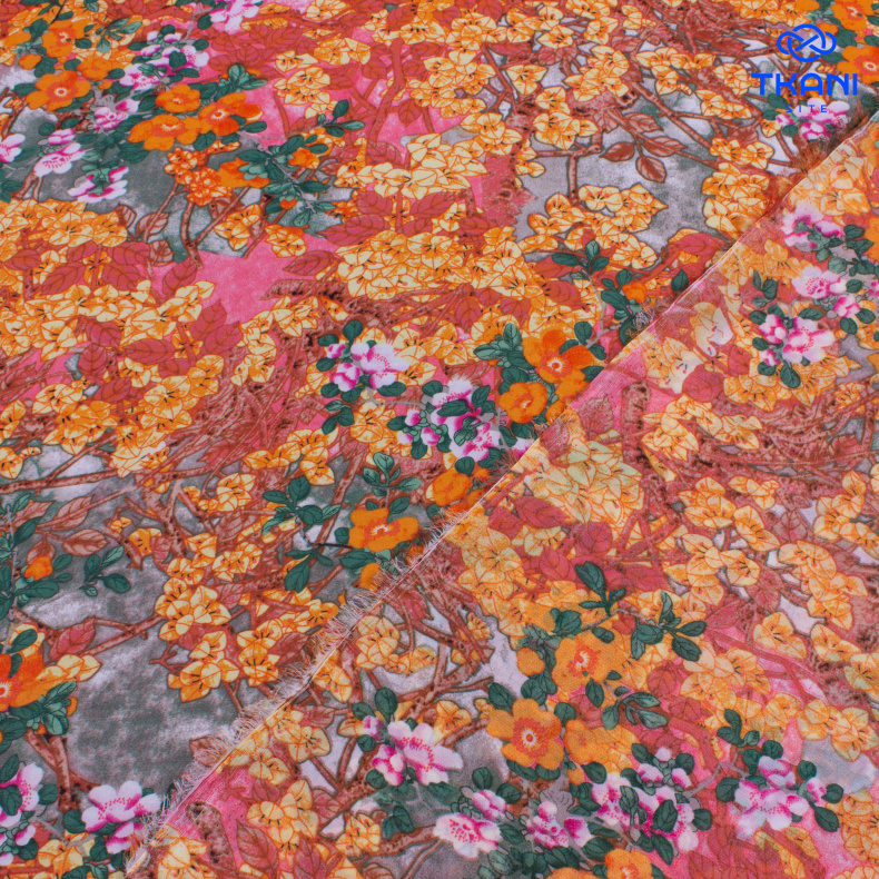 3941. Шифон. Принт от Tkani.site