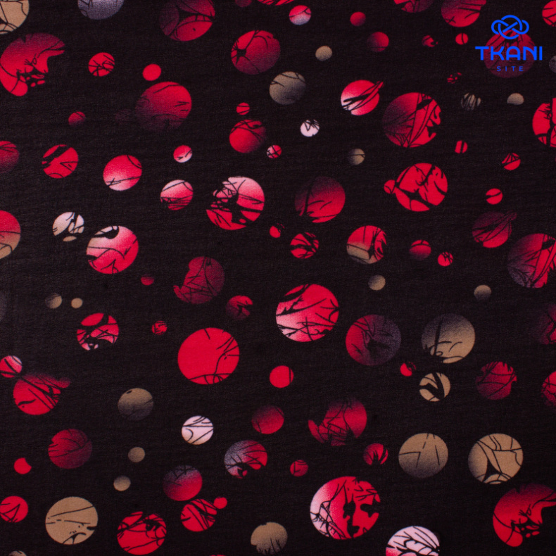 3943. Конкурс!!! Шифон. Принт от Tkani.site