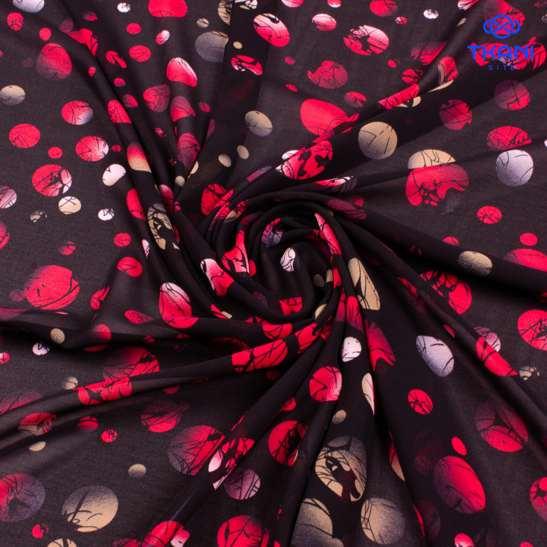 3943. Конкурс!!! Шифон. Принт от Tkani.site