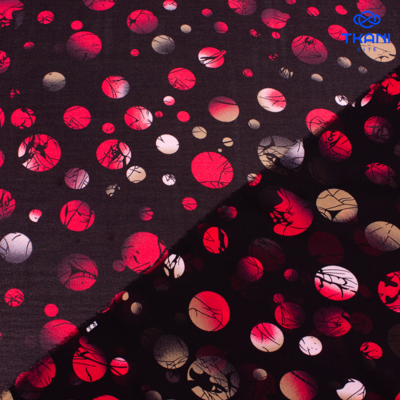 3943. Конкурс!!! Шифон. Принт от Tkani.site