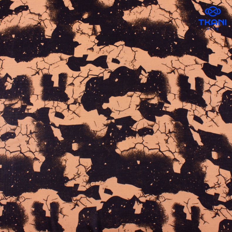 3944. Шифон. Принт от Tkani.site