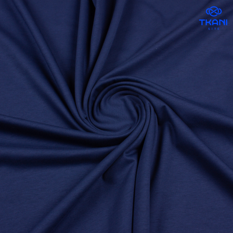 3953. Кулирная гладь. Компакт пенье. Синий от Tkani.site