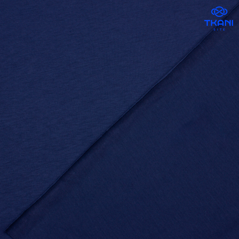 3953. Кулирная гладь. Компакт пенье. Синий от Tkani.site