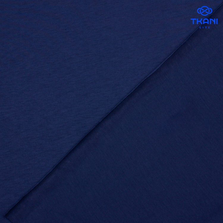 3953. Кулирная гладь. Компакт пенье. Синий - фото 2