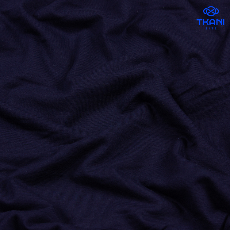 3955. Кулирная гладь. Компакт пенье. Фулл лайкра. Темно-синий - фото 1