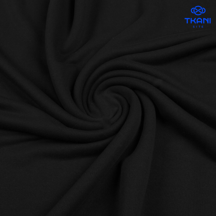 3965. Футер 3нитка. Петля. Черный.