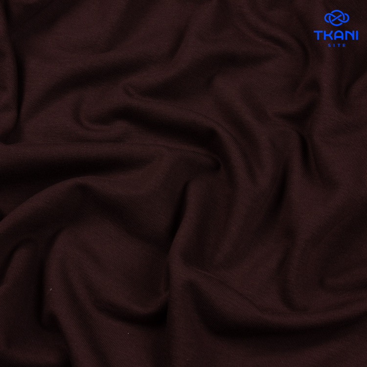 3967. Кулирная гладь. Компакт пенье. Горький шоколад. - фото 1