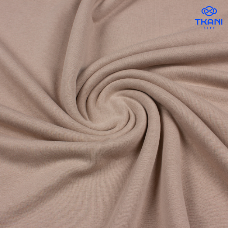 3977. Футер 3нитка. Петля. Бежевый.