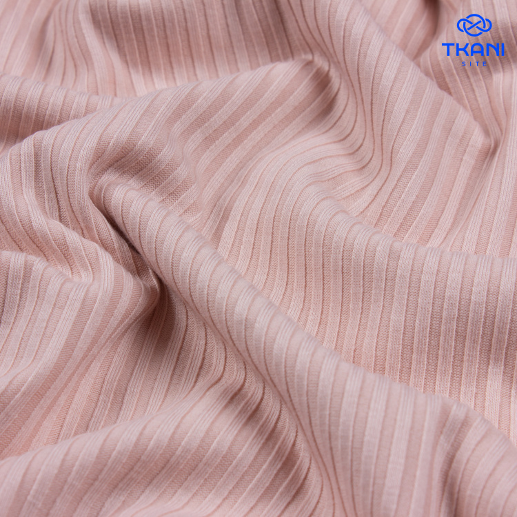 7050. Трикотажное полотно. Лапша. Тропический персик. - фото 1