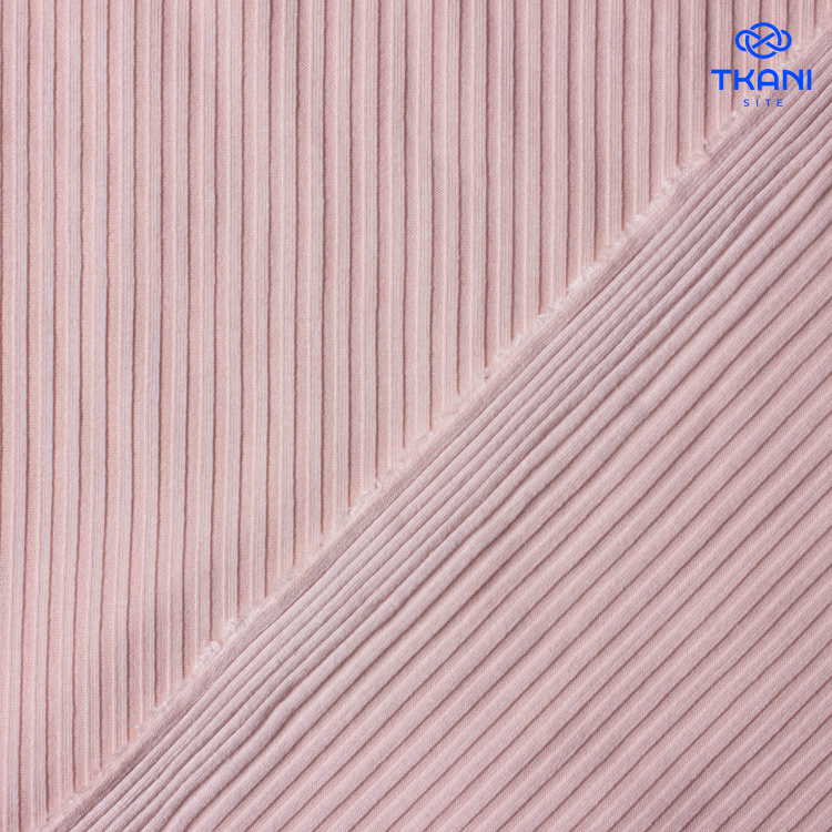 7050. Трикотажное полотно. Лапша. Тропический персик. - фото 2