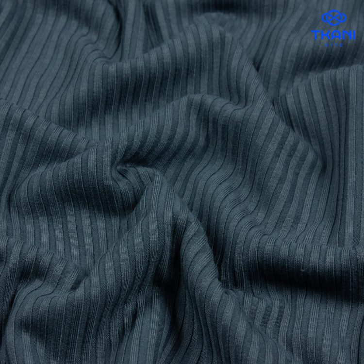 7051. Трикотажное полотно. Лапша. Графит. - фото 1